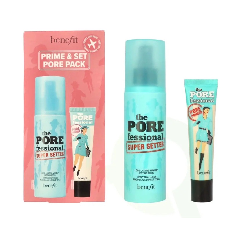 BENEFIT THE POREFESSIONAL PRIMER SET  PRIMER 22ML+ SUPER SETTER 120ML