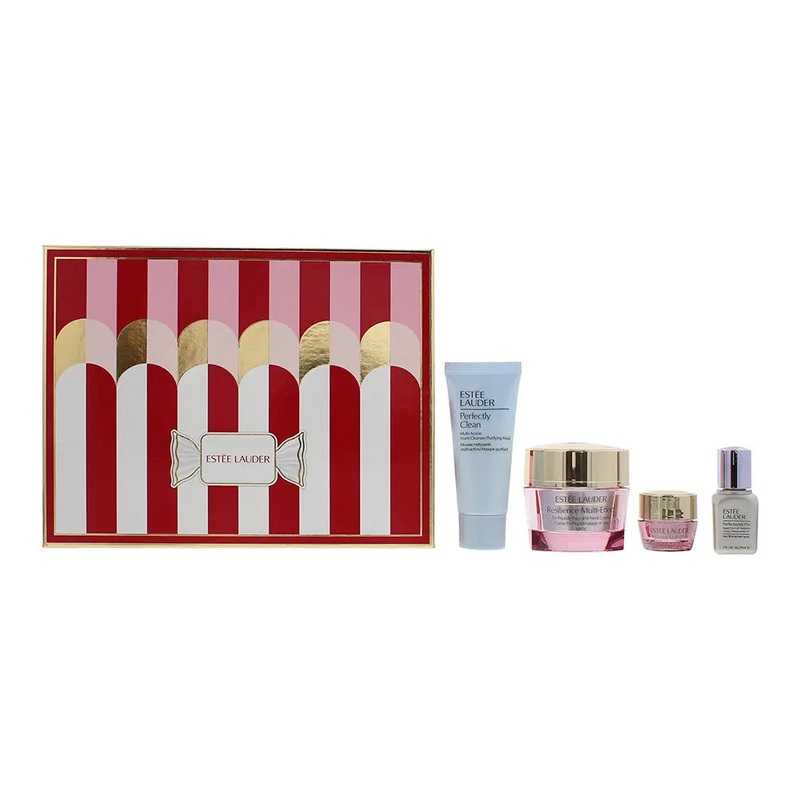 Este Lauder Firm + Glow Skincare Delights 4 Piece Gift Set: Treatment 15ml – Face And Neck Cream 50ml – Eye Cream 5ml – Foam Cleanser 30ml