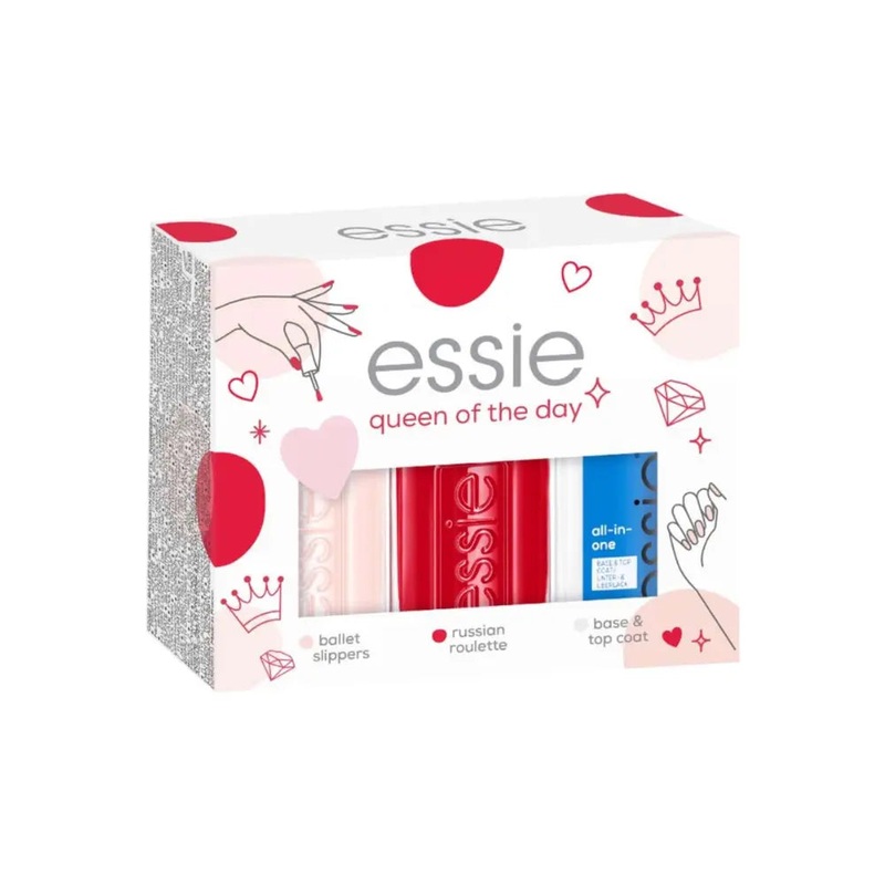 ESSIE NAIL SET: NAIL POLISH N61 13.5ML + NAIL POLISH N6 13.5ML +  BASE COAT 13.5ML