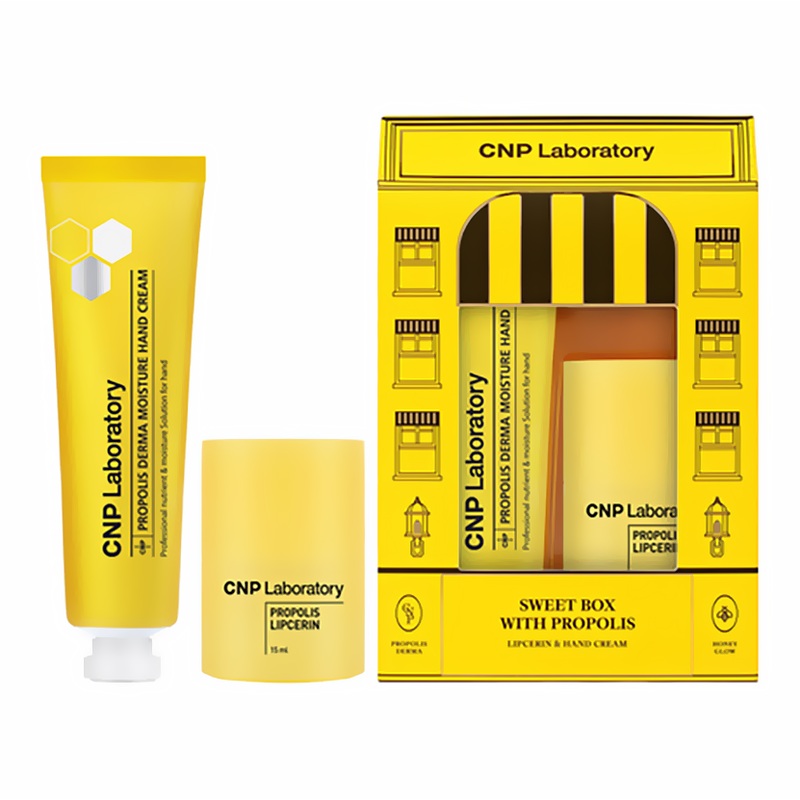 [Gift Packaging] CNP Propolis Lipcerin & Hand Cream set