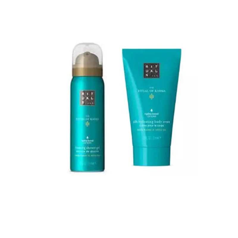 RITUALS KARMA SET: 48HR HYDRATING BODY CREAM 70ML + FOAMING SHOWER GEL 50ML