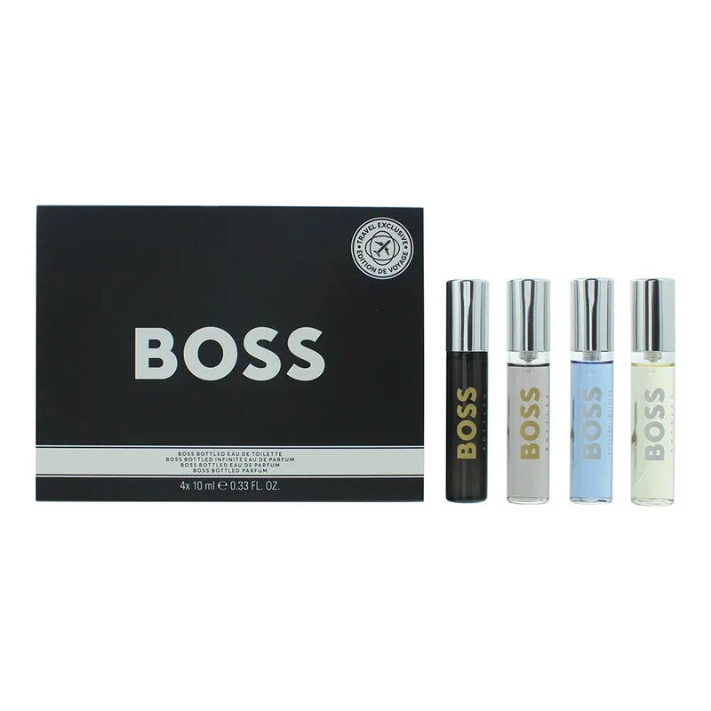Hugo Boss Bottled 4 Piece Gift Set: Eau de Parfum 10ml – Eau de Toilette 10ml – Parfum 10ml – Infinite Eau de Parfum 10ml