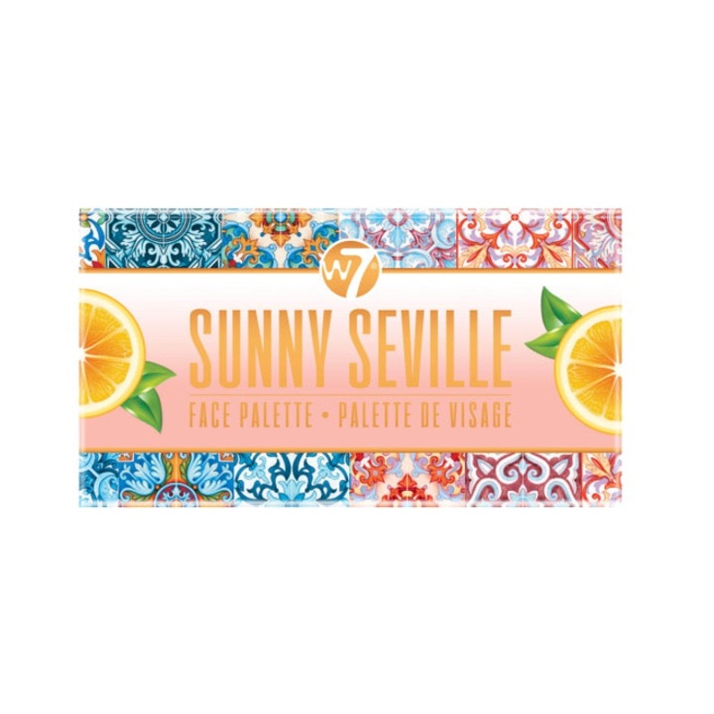 W7 Sunny Seville Highlighter & Blusher Pallete Light