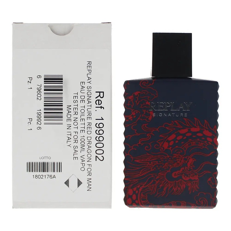 Replay Signature Red Dragon For Man Tester Eau De Toilette 100ml