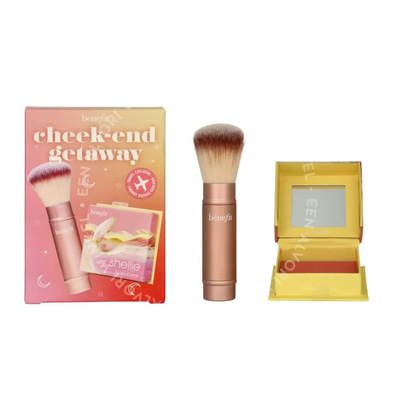BENEFIT CHEEK-END GETAWAY SET : SHELLIE BLUSH 6G + MULTITASKING BRUSH 57G