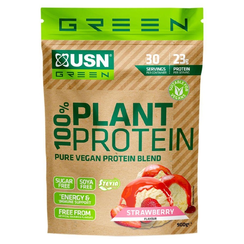 100% Vegan Plant Protein Powder Strawberry – 900G