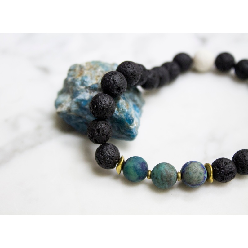 Diffuser Bracelet: Matte Azurite