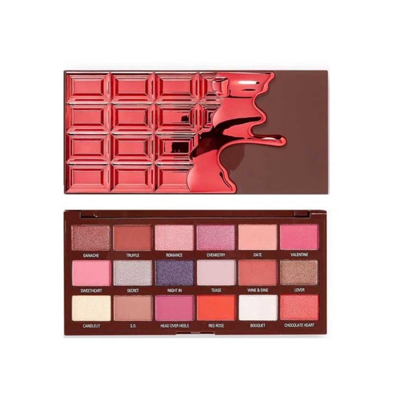 Tester Revolution I Heart Revolution Chocolate Truffle Eyeshadow Palette