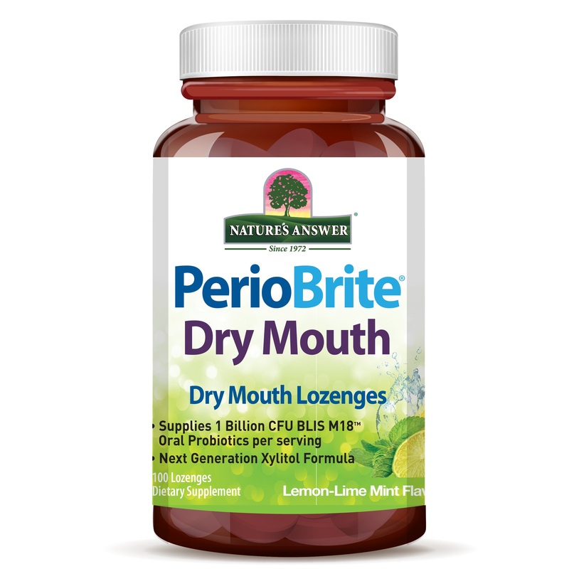Periobrite Dry Mouth Lemon Lime Mint Flavoured Lozenges 100 Lozenge