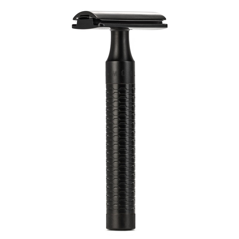 Rocca Jet Black Stainless Steel Safety Razor