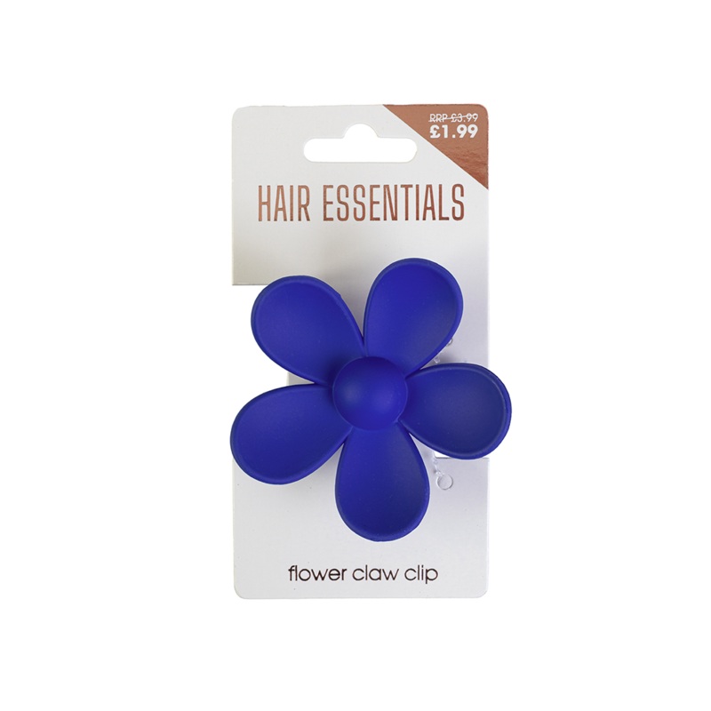 Beauty Outlet Flower Claw Clip Dark Blue BEAU506
