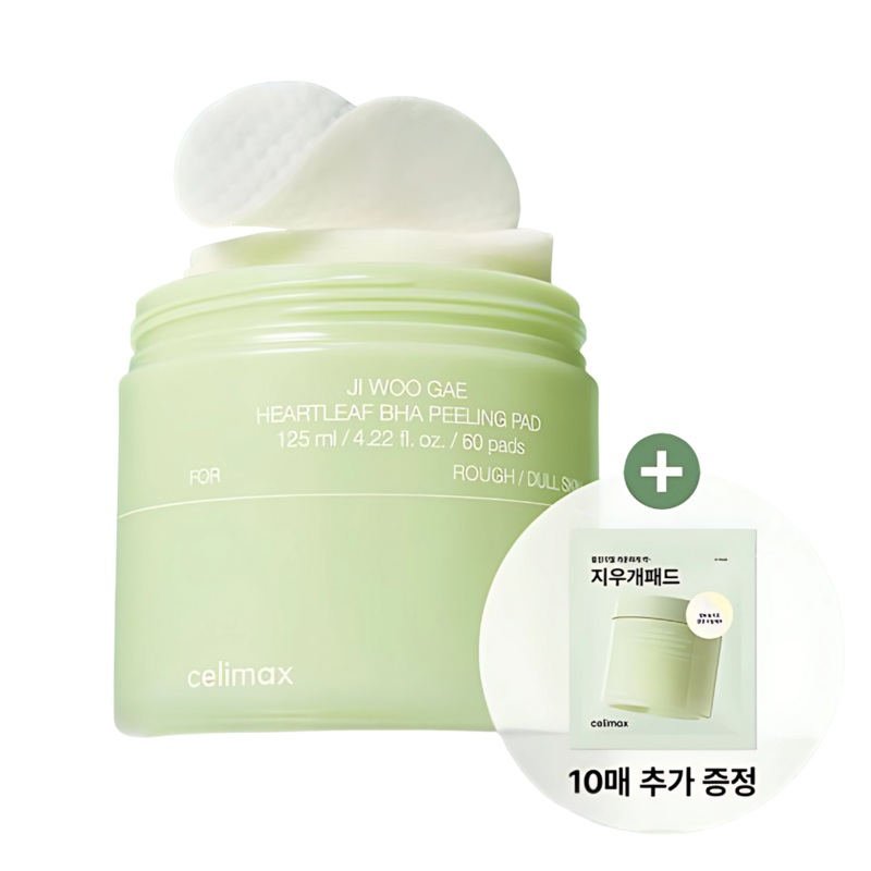 celimax Jiwoogae Heartleaf BHA Peeling Pad 60P Set (+10P)