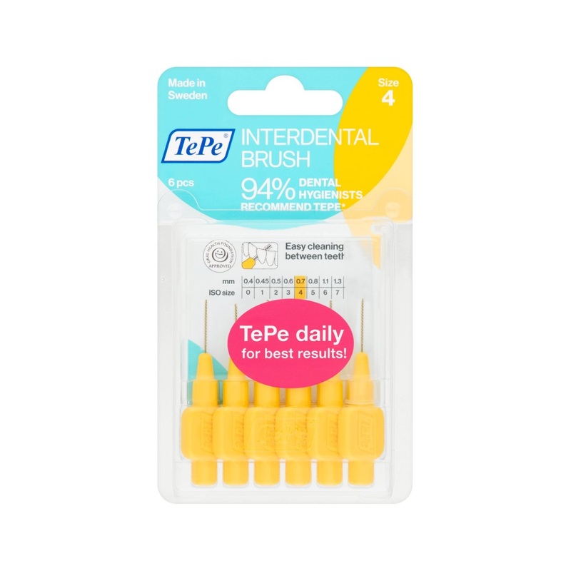 Interdental Brushes Yellow 0.7mm 6 units