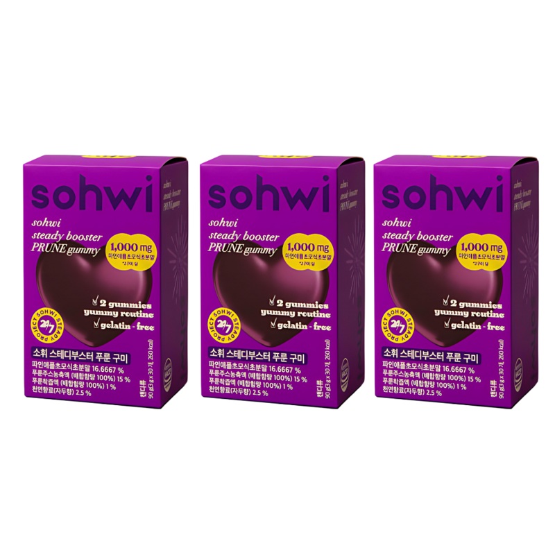 sohwi Steady Booster PRUNE Gummy 3 box (90ea)
