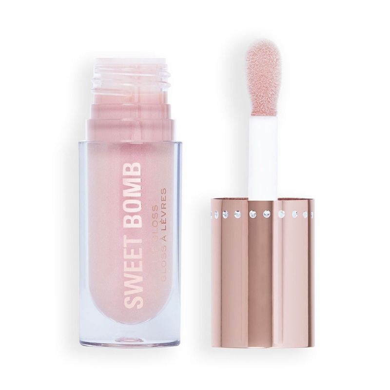 Revolution Sweet Bomb Lip Gloss Vanilla Ice White Holo