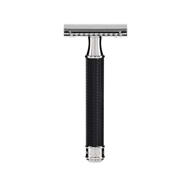 Traditional Black Chrome Safety Razor (Closed Comb)