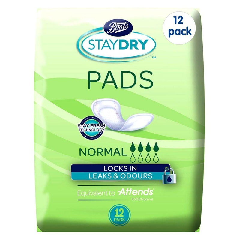 Normal Pads For Light To Moderate Incontinence 12 Pack Bundle  144 Liners