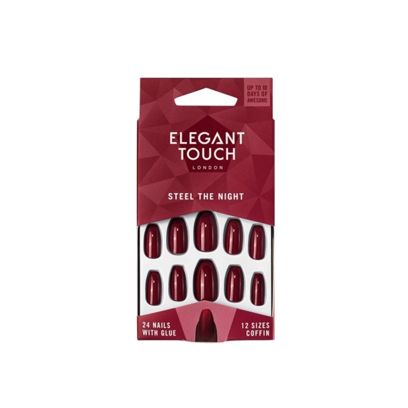 Elegant Touch False Nails Steel The Night