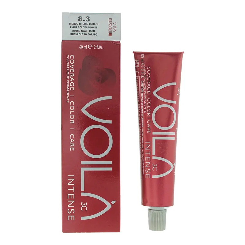 Intercosmo Voil 3C Intense 8.3 Light Golden Blonde Hair Colour 60ml