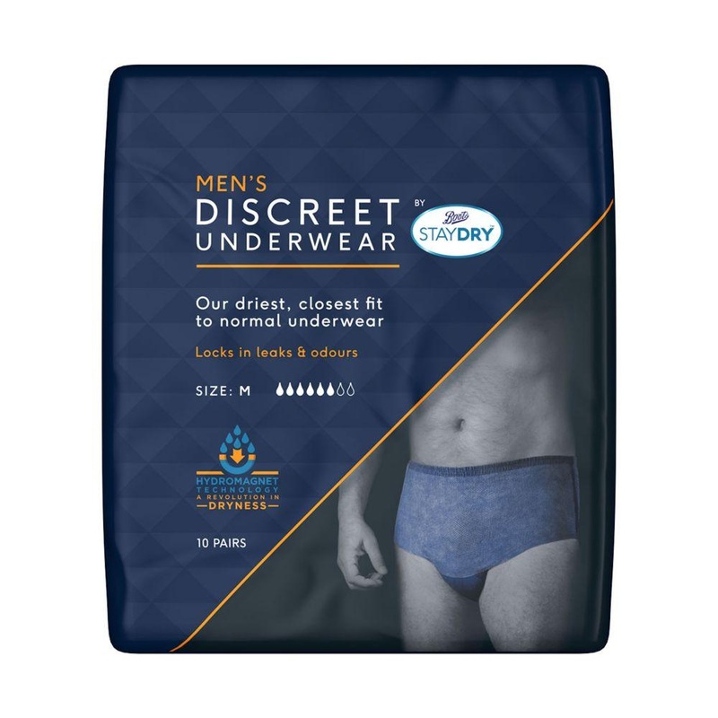 Staydry Men’S Discreet Pants – 10 Pairs Medium