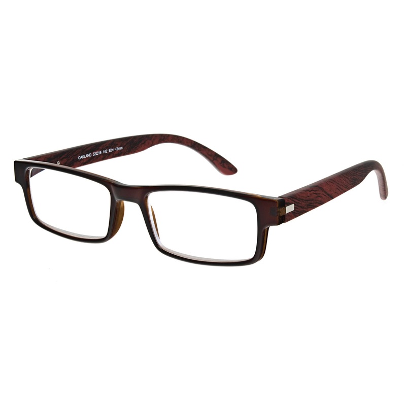 Oakland Redwood Glasses +2.0