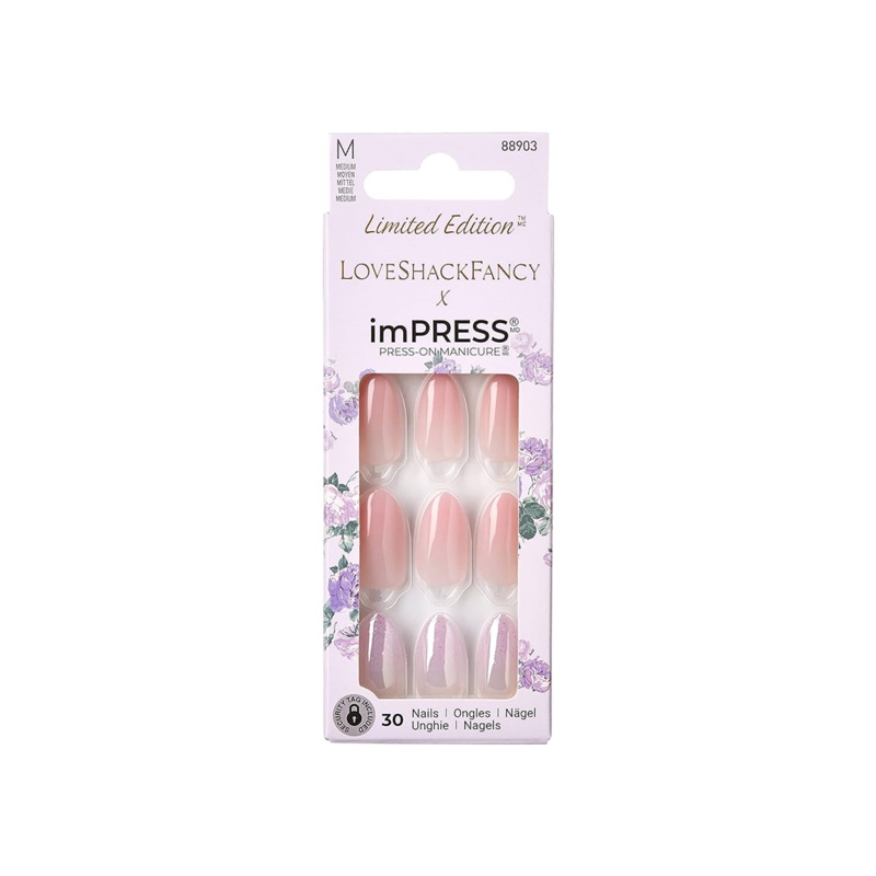 Kiss X Love Shack Fancy Impress 30 Medium Nails Blushing Lavender 88903