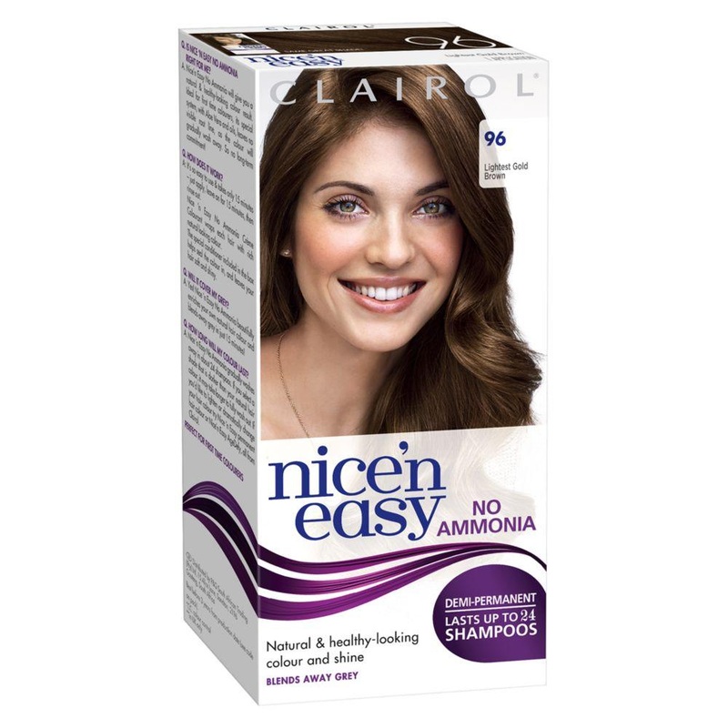 Nice N Easy No Ammonia Semi-Permanent Hair Dye 96 Lightest Golden Brown