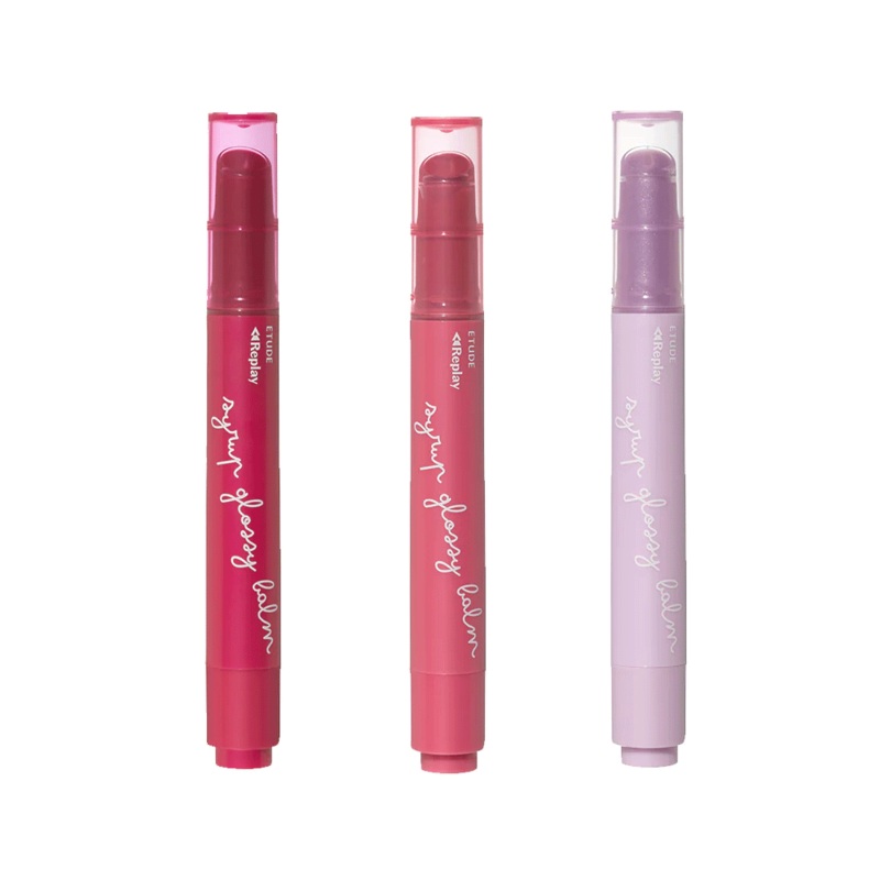 ETUDE  Replay Syrup Glossy Balm 2.5g – 3 Colors Rosy Lavender