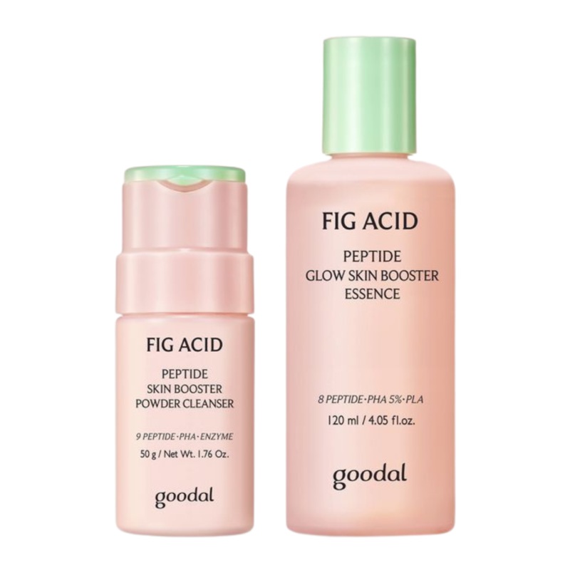 goodal Pig Acid Peptide Skin Booster Powder Cleanser 50g + Essence 120ml Set