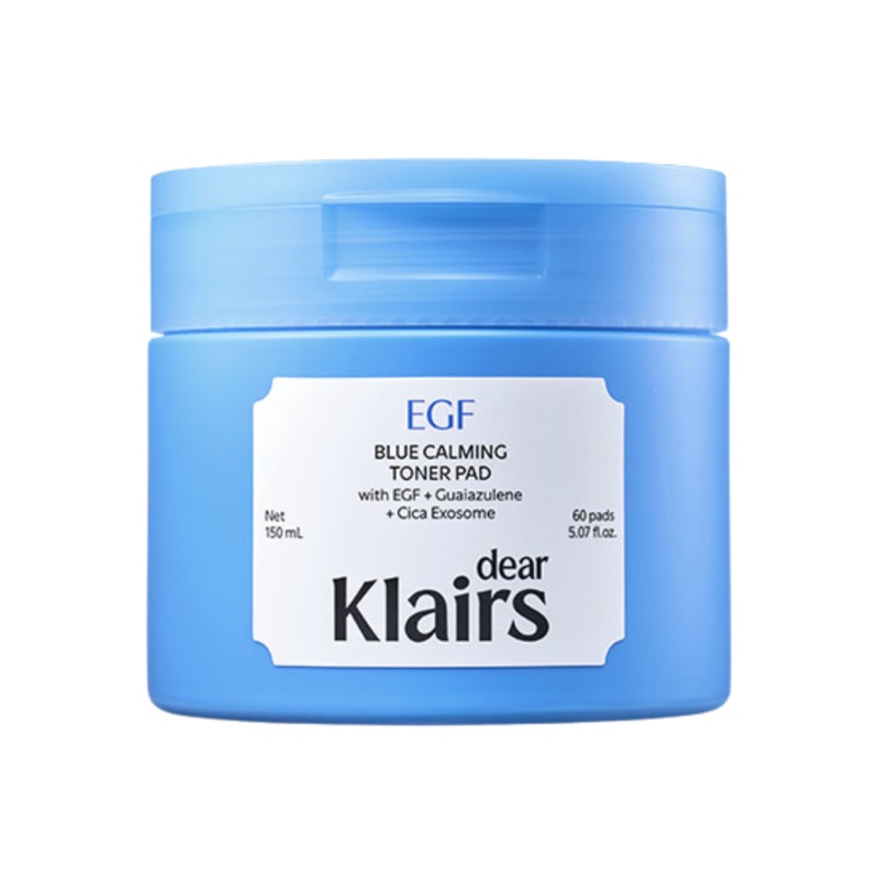 dear, klairs EGF Blue Calming Toner Pad 150ml (60 Pads)