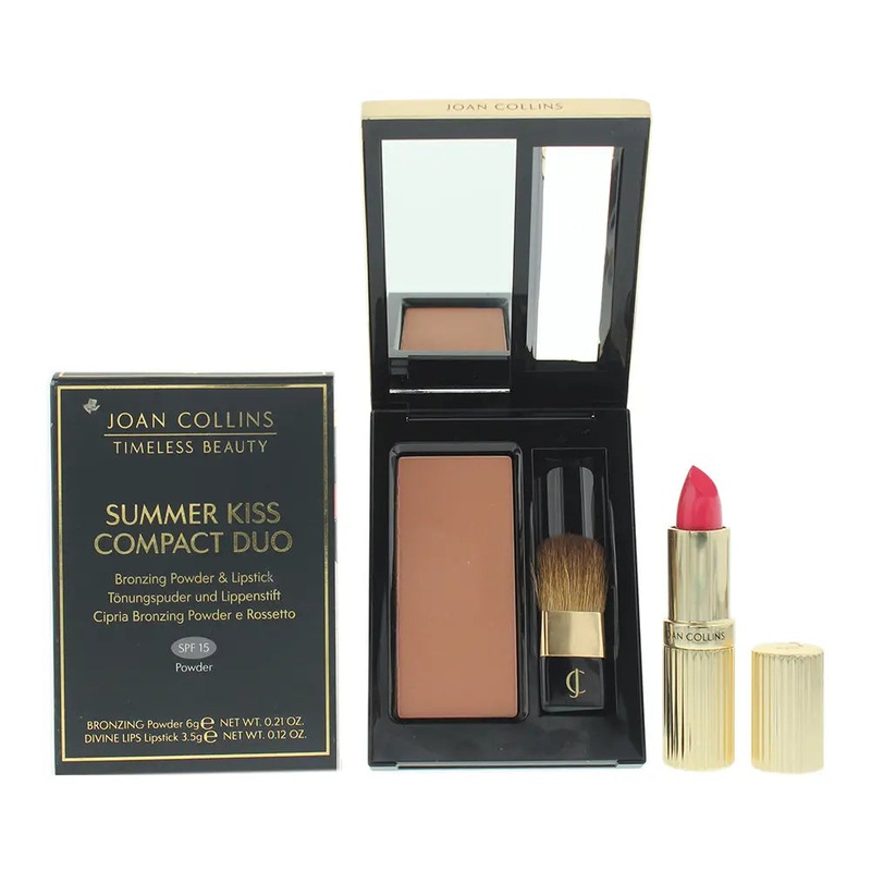 Joan Collins Summer Kiss Compact Duo Bronzing Powder 6g – Coral Pink Evelyn Lips