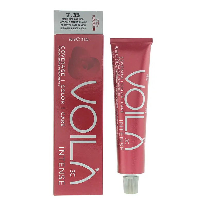 Intercosmo Voil 3C Intense 7.35 Medium Golden Mahogany Blonde Hair Colour 60ml