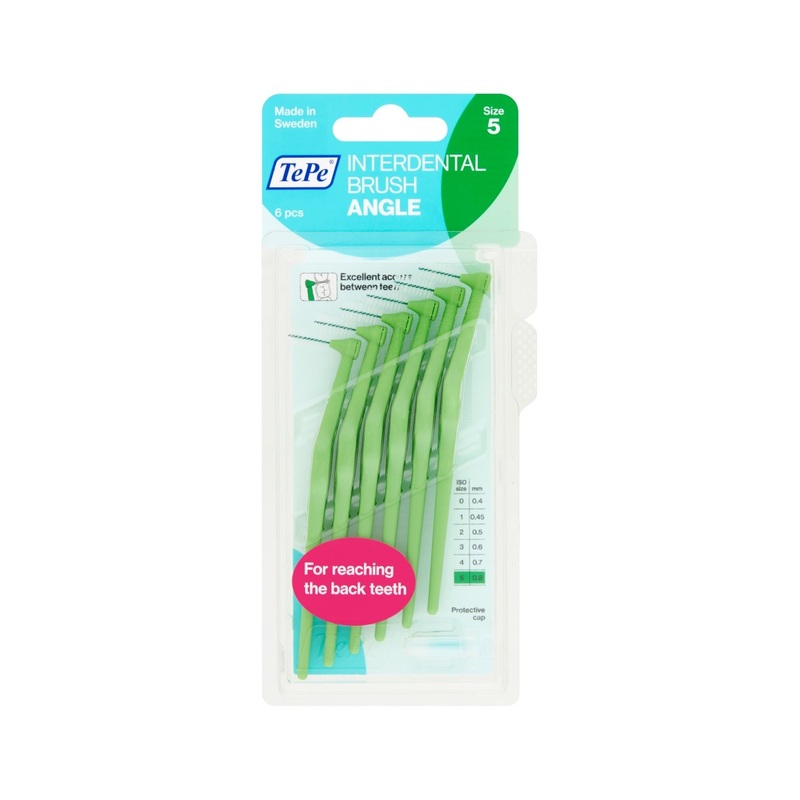 Interdental Brush Angle Green 0.8mm 6 units