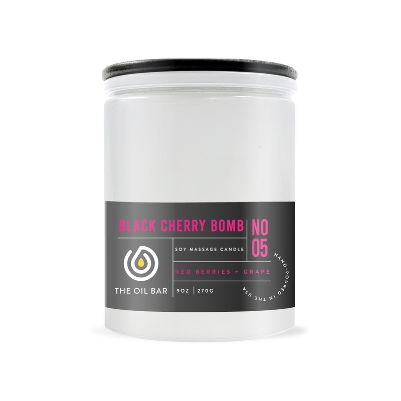 No. 5 Black Cherry Bomb Soy Massage Candle