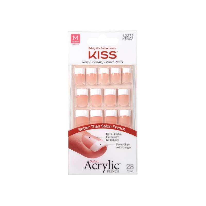Kiss Salon Acrylic French Nude Nails 62277