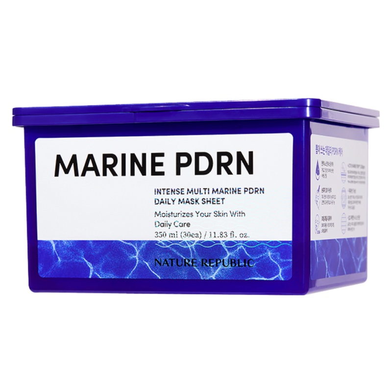 NATURE REPUBLIC Intense Multi Marine PDRN Daily Mask Pack  Pull-Out Type for Firming & Revitalizing Care (30 Sheets)