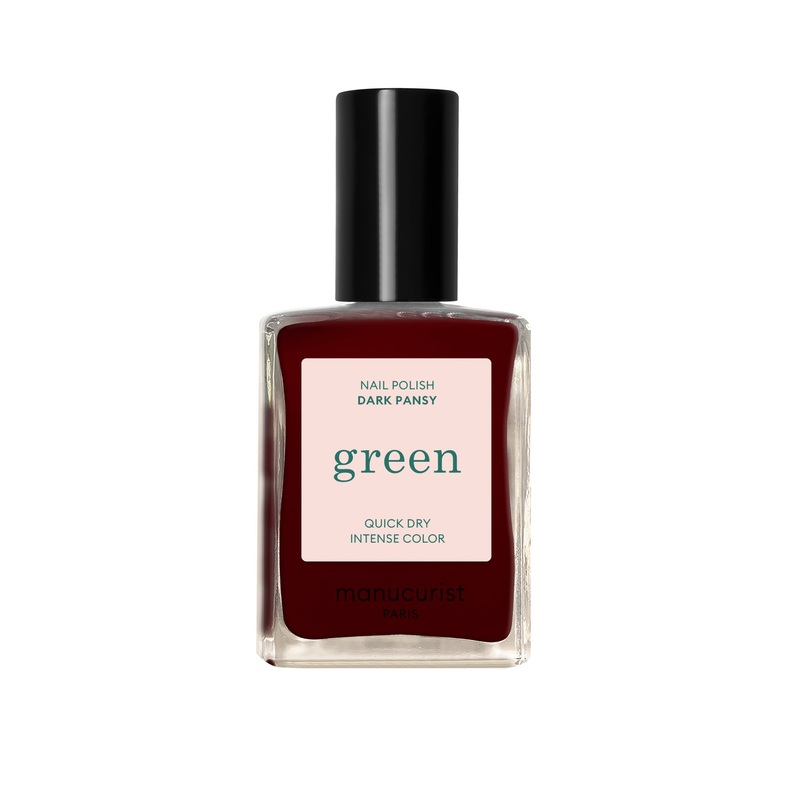 Green Natural Nail Polish Dark Pansy 15ml
