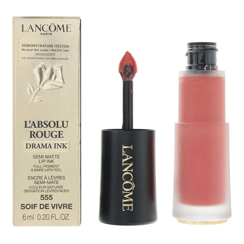 Lancme L’Absolu Rouge Drama Ink Tester 555 Soif De Vivre Liquid Lipstick 6ml