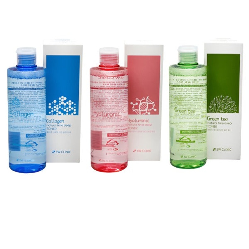 3W CLINIC Natural Time Sleep Toner 300ml HYALURONIC