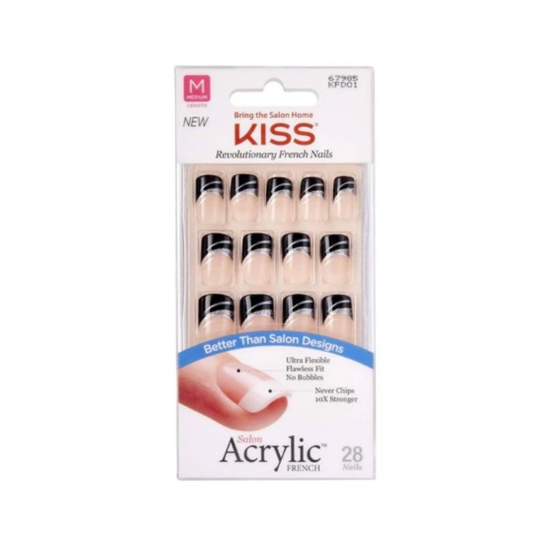 Kiss Acrylic French Nails 67985 Black Tip