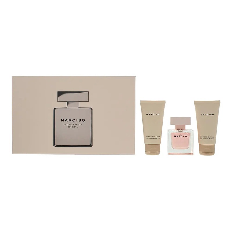 Narciso Rodriguez Cristal 3 Piece Gift Set: Eau de Parfum 50ml – Body Lotion 50m