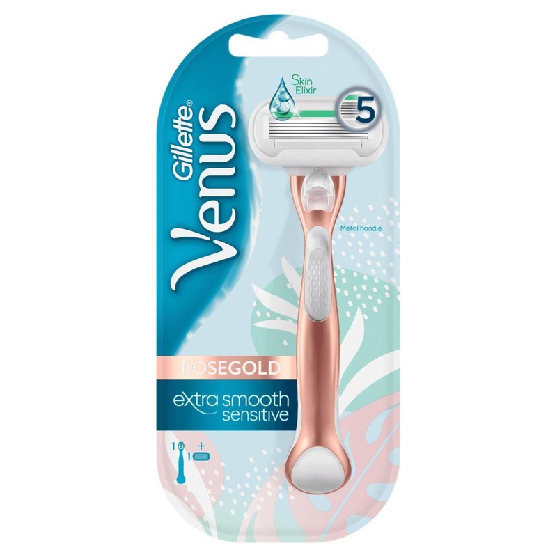 Extra Smooth Sensitive Rosegold Metal Handle Razor
