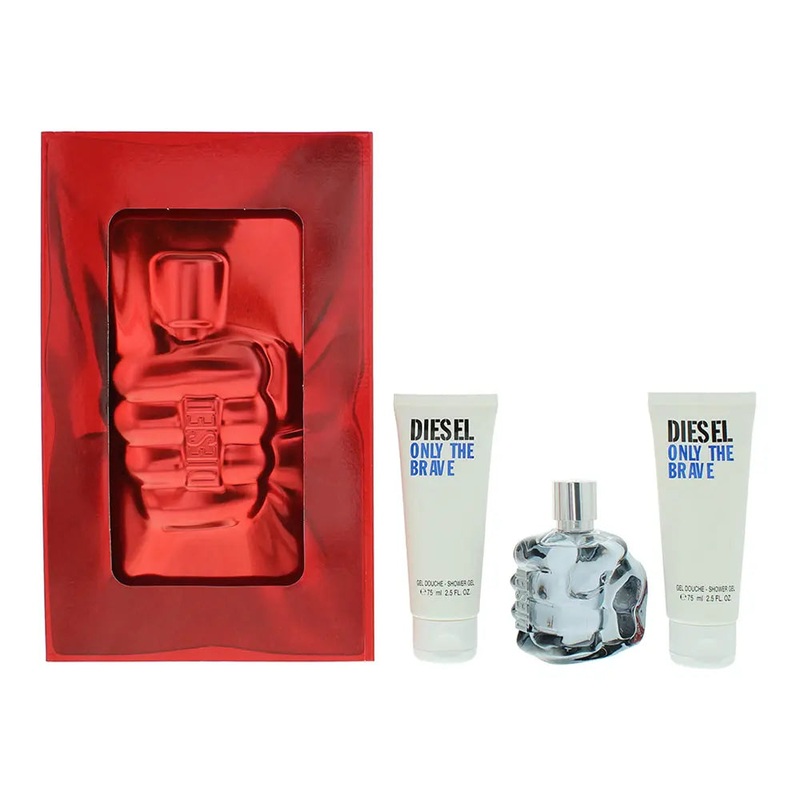 Diesel Only The Brave 3 Piece Gift Set: Eau de Toilette 75ml – 2 X Shower Gel 75