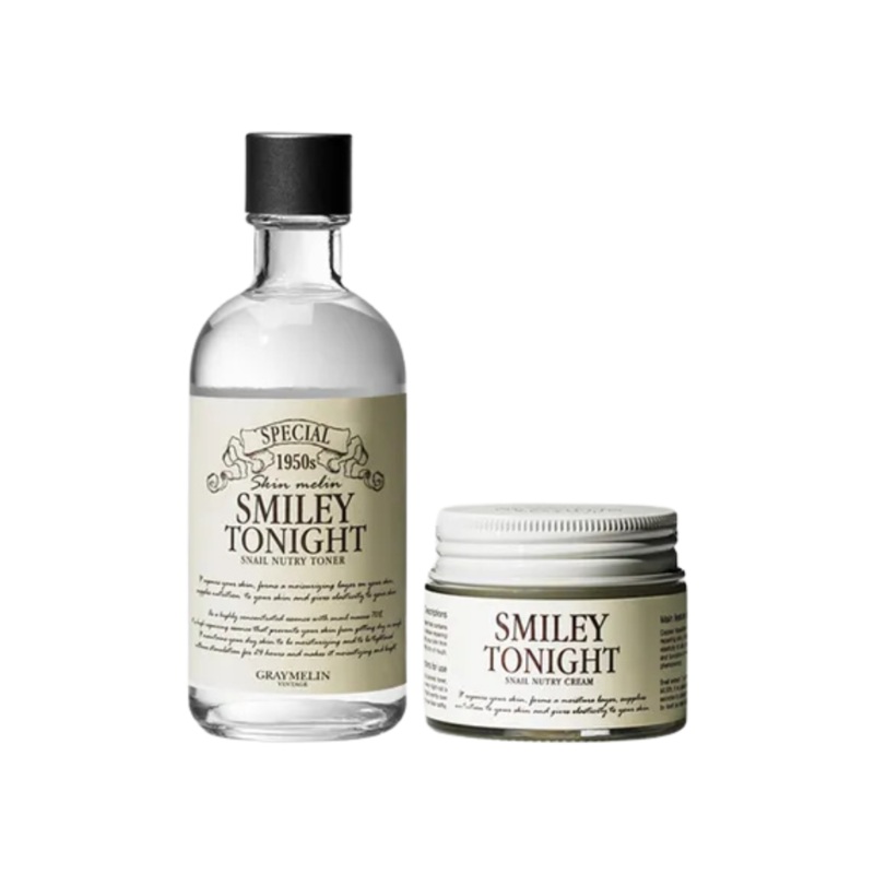 GRAYMELIN Smiley Tonight Snail Nutrition & Moisture 2-Piece Skincare Set