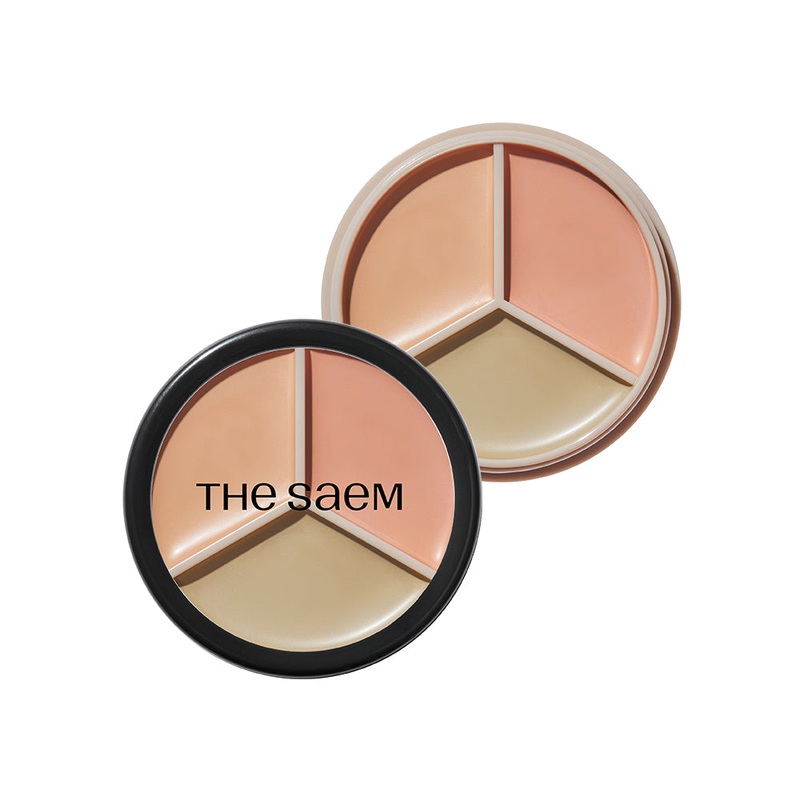 the SAEM Cover Perfection Triple Pot Concealer 01 Correct Beige