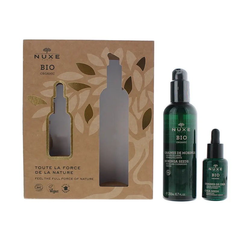 Nuxe Bio Organic 2 Piece Gift Set: Antioxidant Serum 30ml – Micellar Cleansing W