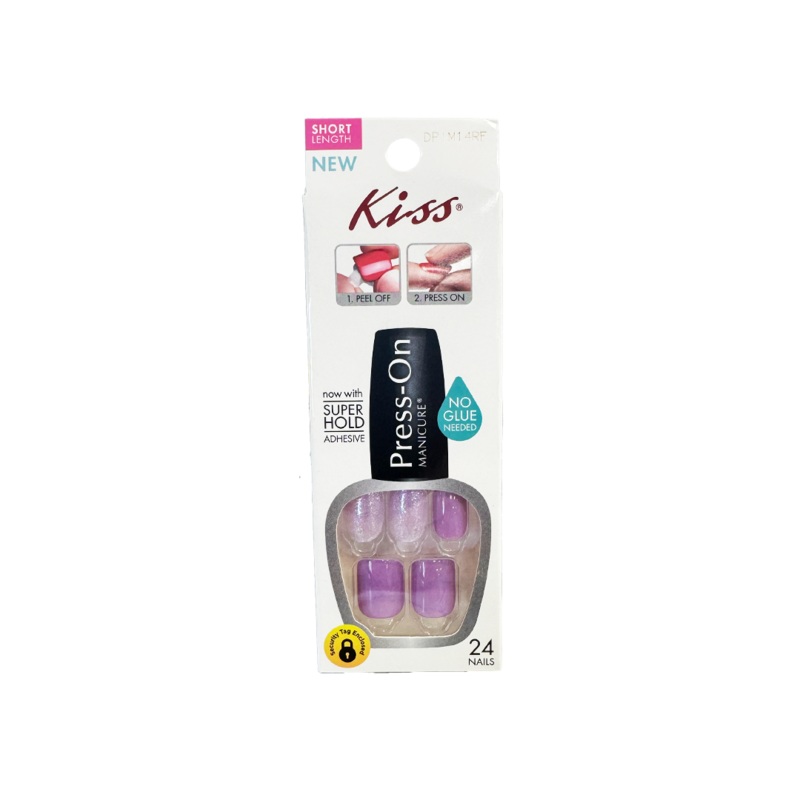 Kiss Impress 24 Nails Short Length Eat Pray Love Purple