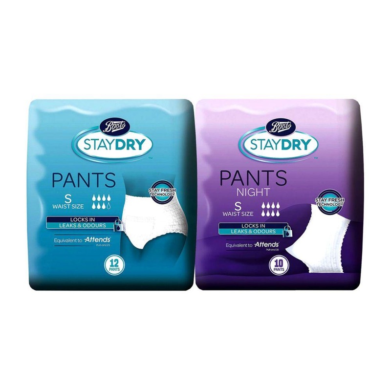 Staydry Day & Night Pants Duo Pack – Small (22 Pants)
