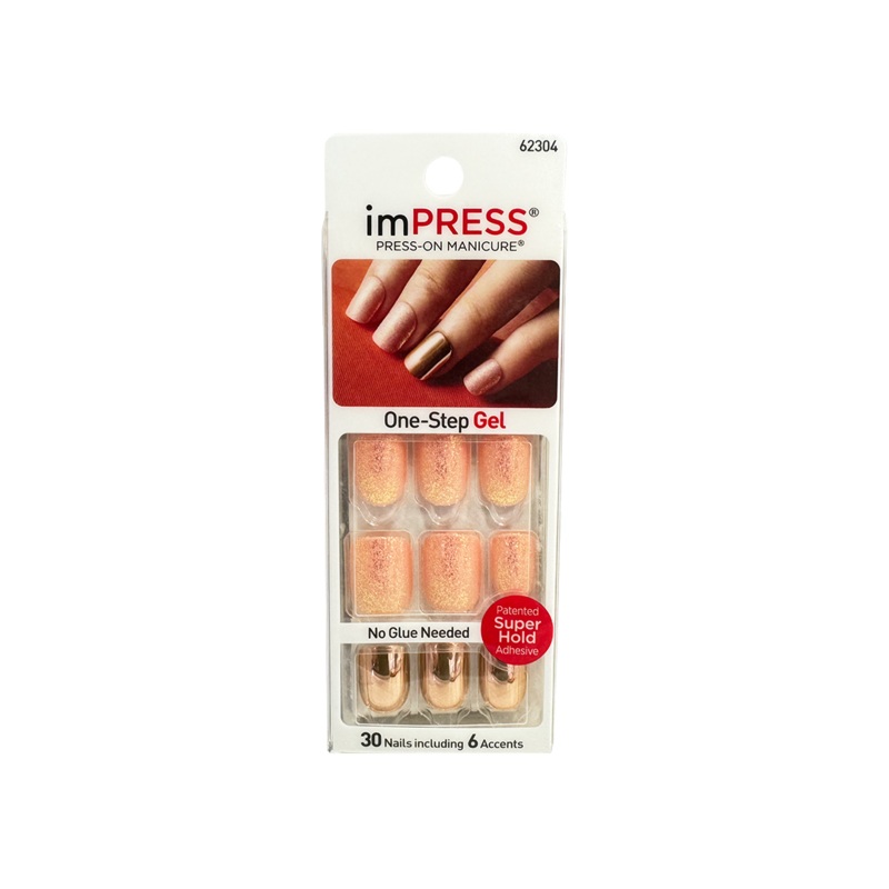 Kiss Impress 30 Nails 62304 Boogie Down Rose Gold