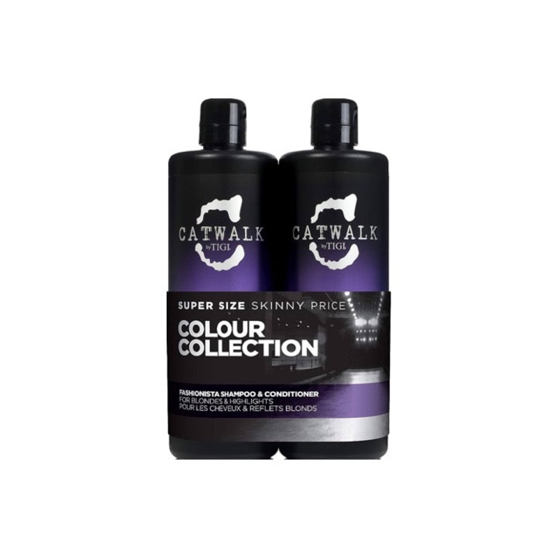 Catwalk Tigi Fashionista Purple Shampoo and Conditioner for Blonde Hair 750ml
